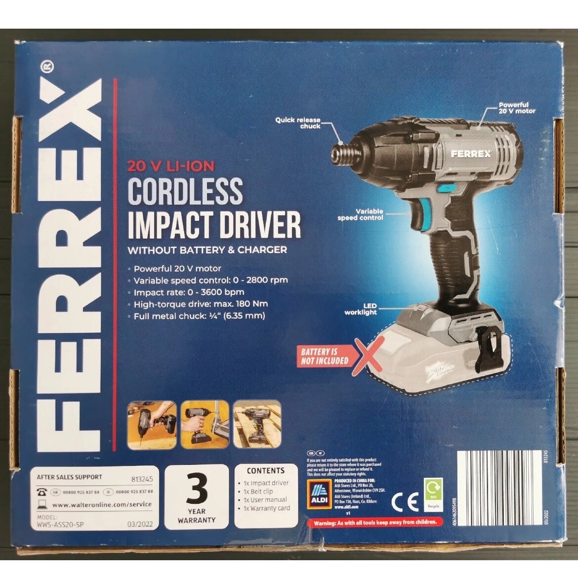 Ferrex 20V Cordless Impact Driver New & Boxed eBay