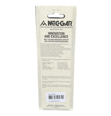 Mec-Gar 1911 Government/Commander 9mm Magazine - 10 Round Capacity, Anti-Friction Coated