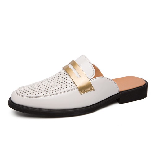 Mens Slipper Mules Hollow out Breathable Slip On Casual Flat Loafers Shoes Club - 第 4/14 張圖片