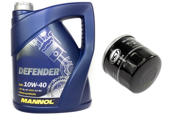 MotoröL Set ÖLfilter SM134 10W40 5 Liter FüR Infiniti Mazda Nissan Renault Smart-image