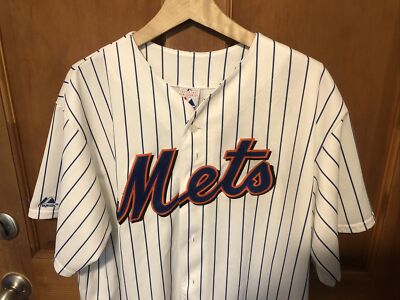 Vintage Pin Stripe New York Mets MLB Majestic Baseball Jersey XL