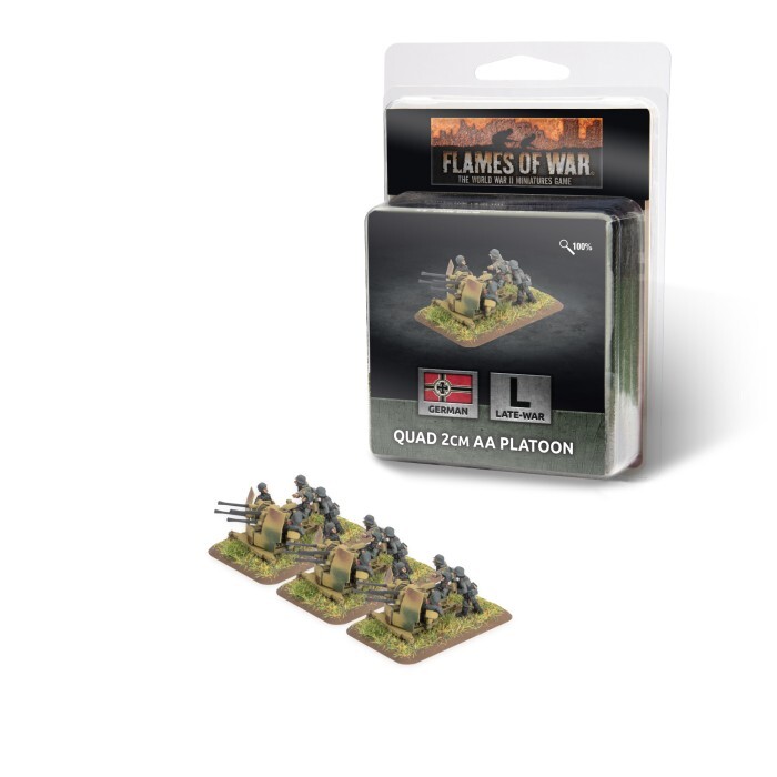 German Quad 2cm AA Platoon - Late-War - Brand New - Flames of War
