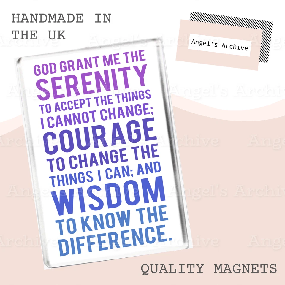 THE SERENITY PRAYER ✳ LARGE FRIDGE MAGNET ✳ CHRISTIAN RELIGION ✳ GREAT GIFT