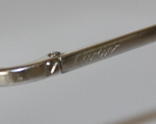 CARTIER SANTOS TITANIUM HALBRAND SONNENBRILLE Palladium Finish Gläser graugrün - Bild 9 von 11