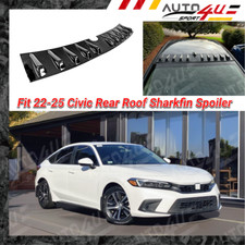 Fits Honda Civic 2022-25 Shark Fin Rear Roof Trunk Spoiler Wing Vortex Generator