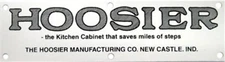 Hoosier Name plate Cabinet label badge saves steps sellers antique vintage old