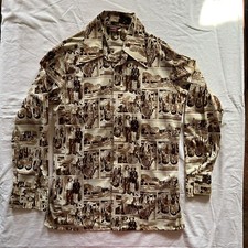 Vintage 70s Levis long sleeve button down shirt XL Cowboy Western Equestrian