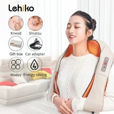 U Shape Electrical Shiatsu Back Neck Shoulder Body Massager Infrared Heated