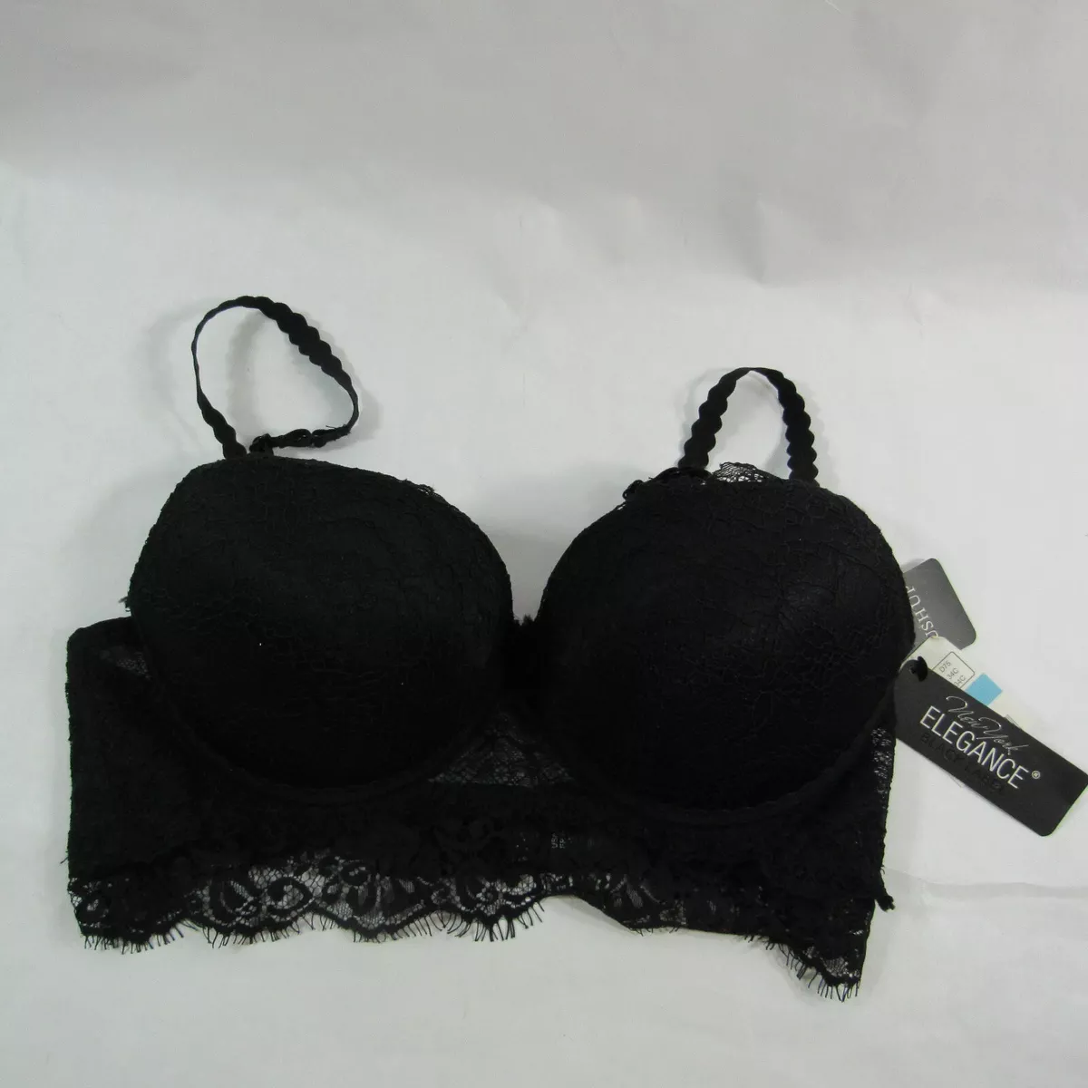 Elegance New York Push Up Bra Size 34C 34 C Black Label Underwire New