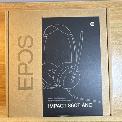 EPOS IMPACT 860T ANC Dual-Sided Wired Headset, USB-C & USB-A Microsoft Teams NEW