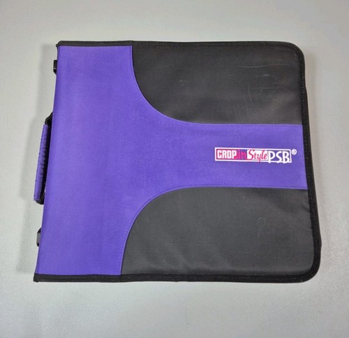 Crop In Style PSB Purple 3-Ring Binder Scrapbooking Die Cuts & Sticker Holder
