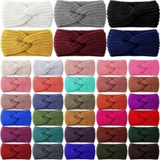 Haarband Damen Winter Wolle Kopfband Stirnband Ohrenwärmer stretch gestrickt