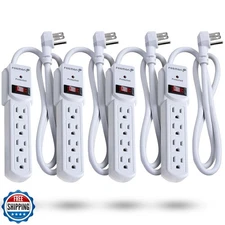 Fosmon Mountable Power Strip Surge Protector - 3Ft Exetnsion Cord