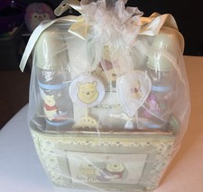 Classic Disney Winnie The Pooh Vintage Diaper Bottle Bag 7 pc Gift Set New