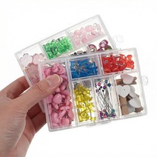 2Pcs Plastic Organizer Box with Dividers, 6 Grids Mini Organizer Clear Small ...