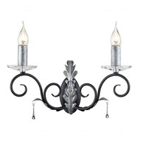 Schwarz Grau Klassisch Wandleuchte Leuchter 2X60W/E14 37X16X29 [Cm]