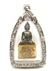 Antique Silver Marnvichai Thai Buddha Amulet Pendant Ayutthaya Era 1900s Blessed