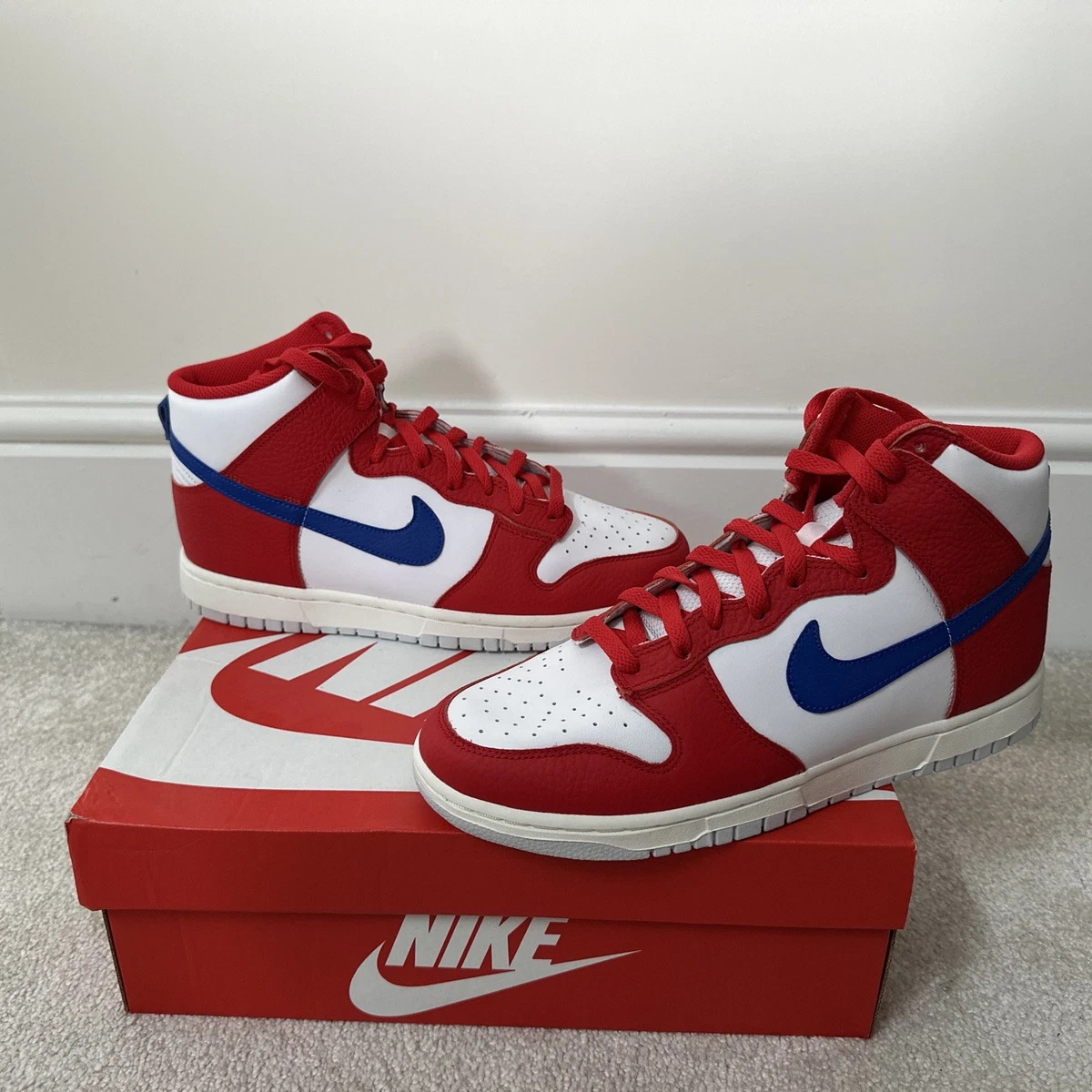 Preços baixos em Nike Dunk High Red/White | eBay