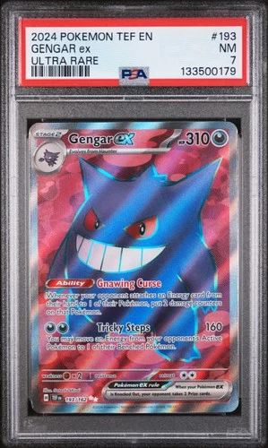 2024 POKEMON TEF EN-TEMPORAL FORCES ULTRA RARE #193 GENGAR EX PSA 7
