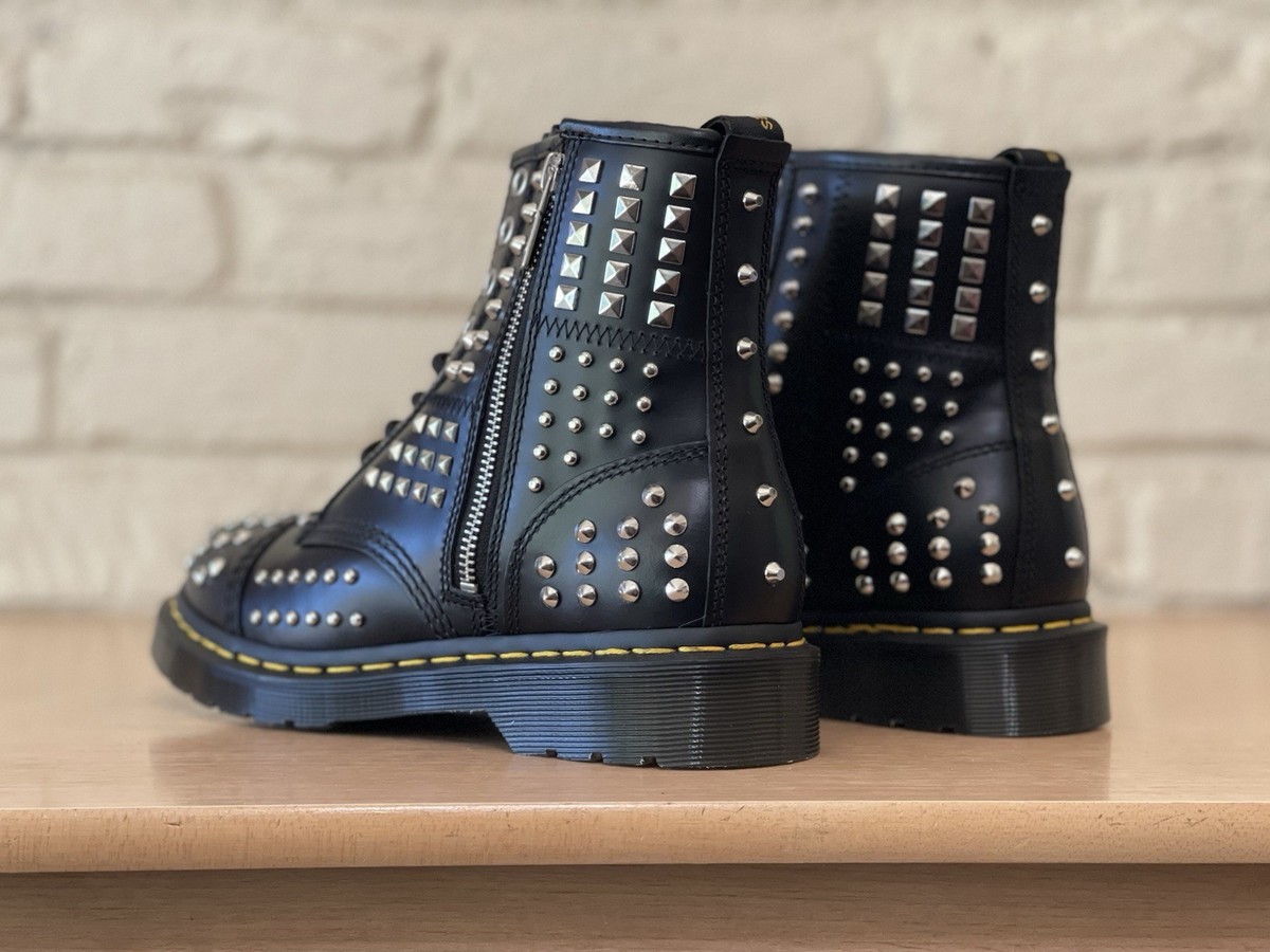 Martens 1460 Studded Zip Ankle Atlas Leather Boot Men Size 13