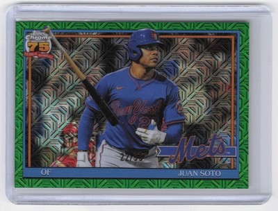 2026 Topps Juan Soto #91C-44 1991 Topps Green Mojo /99 New York Mets