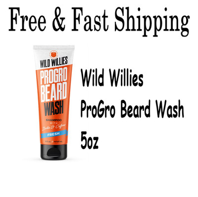 Wild Willies PROGRO BEARD WASH SHAMPOO Biotin & Caffeine 5 fl oz 