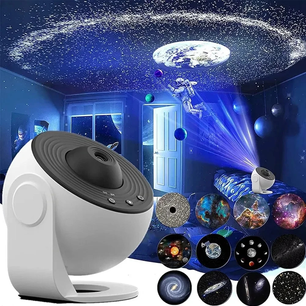 LED Galaxy Projector Starry Night Light Moon Star Sky Nebula Projection Lamp US