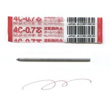 Zebra Oil-based Ball Point Refills 4C-0.7 Red JAPAN IMPORT
