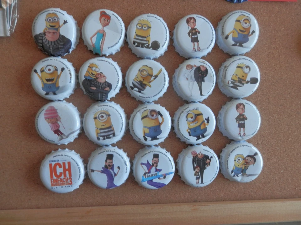 20 Kronkorken bier caps crown Tappi capsule chapa Germany Despicable Me3 - Bild 1 von 1