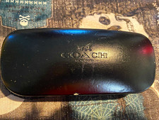 Coach New York Black Hard Case for Glasses/Sunglasses with Felt Lining