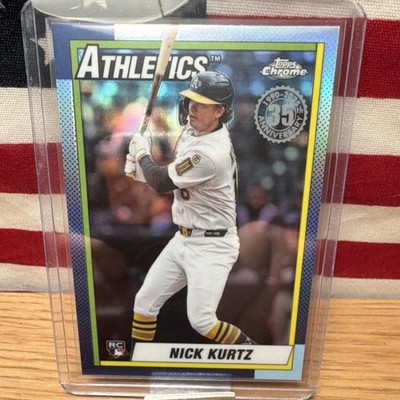 Topps Update 2025 Nick Kurtz Rookie Auto 1990 Chrome Silver Athletics #U90C-93
