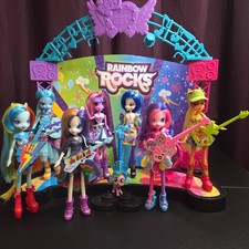 MLP Equestria Girls Rainbow Rocks stage & 7 E...