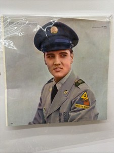 Unused Record Album Paper Cover Elvis Presley Hell On Wheels Army RARE MINT
