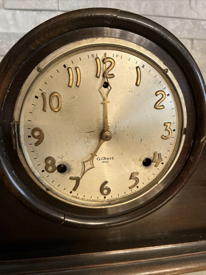 Gilbert 1807 Mantle Clock 21” de largura 9,5" de altura - Imagem 2 de 4