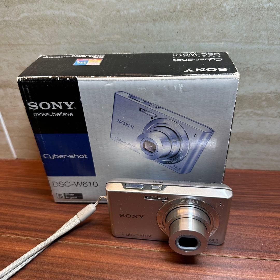 Sony Cyber-shot DSC-W610 14.1MP Digital Camera - Silver for sale