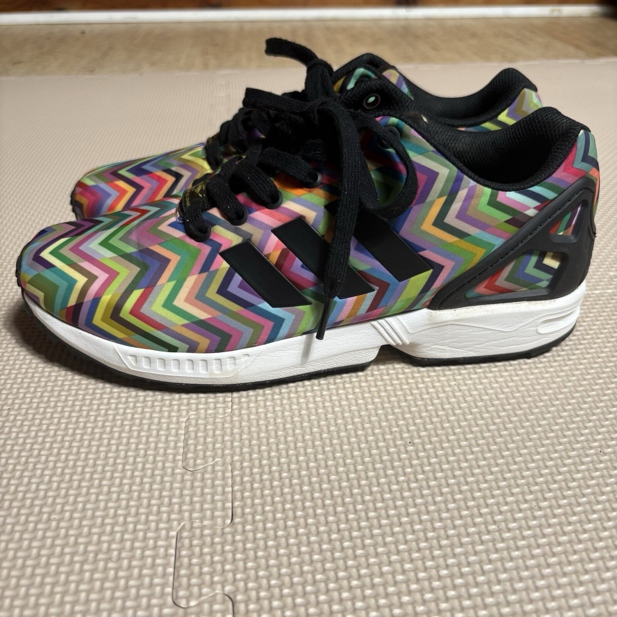 Adidas Torsion ZX Flux Men's Sneaker Multicolor Chevron Prism Size