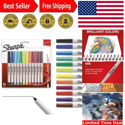Artistic Expression with 12 Count Assorted Permanent Markers - UV & Waterproof
