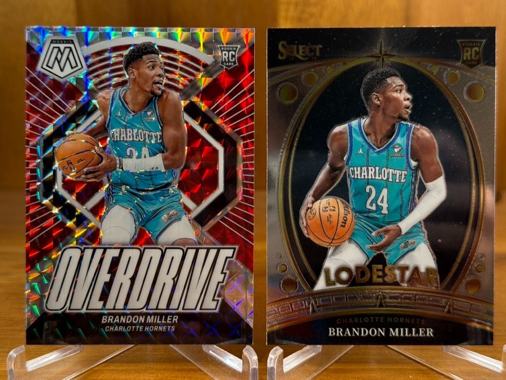 2023-24 Panini Mosaic Overdrive Silver Prizm Brandon Miller Rookie RC + Lodestar