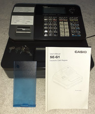 Casio SE G1 Electronic Cash Register Keys Manual 3 Bill 5 Coin Removable Tray