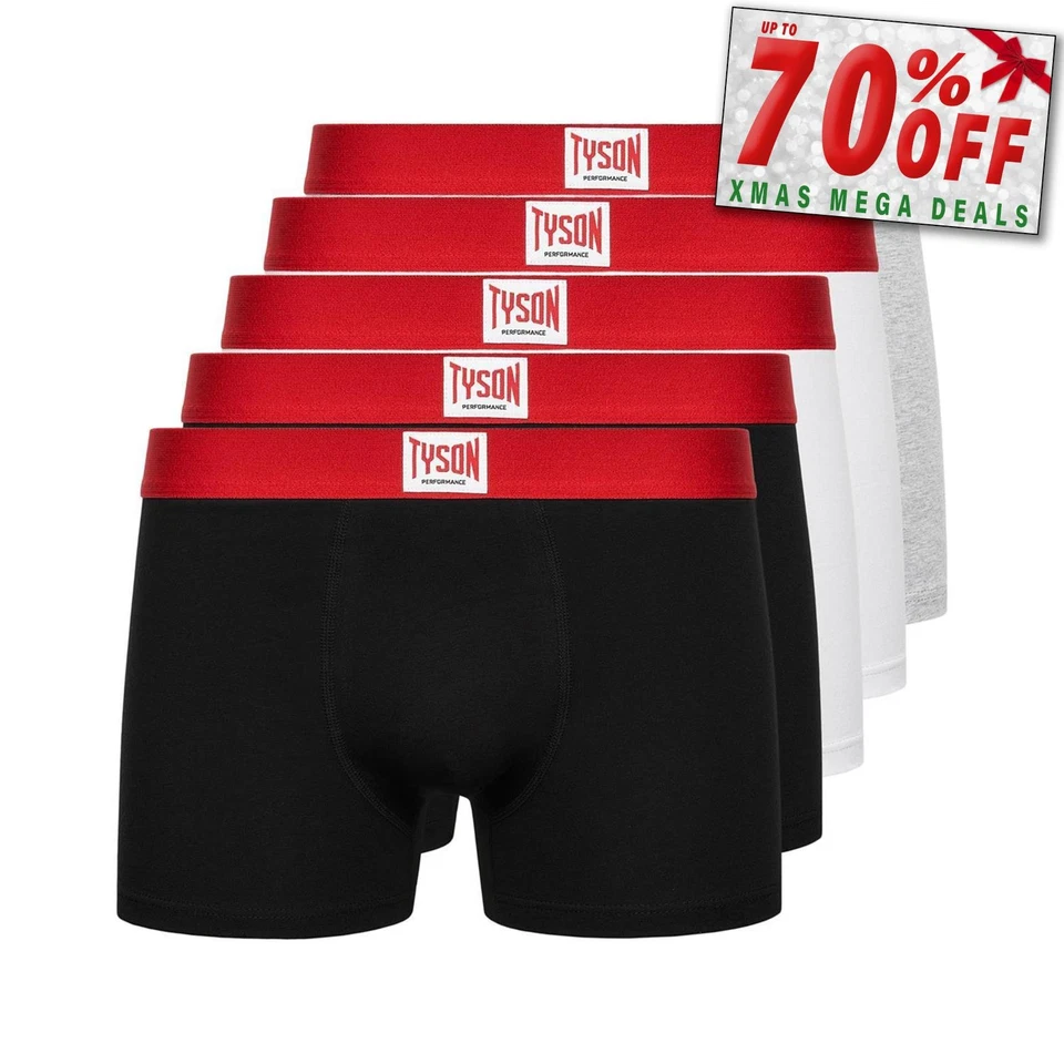 Tyson Mens Comfort Boxer Shorts Underwear Boxers Multi Pack 5pk
