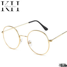 Round Glasses Gold Frame Clear Lens Costume Cosplay Men's Fashion Round Eye Wear