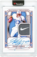 Eddie George Oilers Autographed 2024 Panini National Treasures #MT-EGE #2/2 Card
