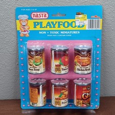 Vintage 1988 Nasta Playfood Mini Health Valley Can of Soup Chili Chicken Broth
