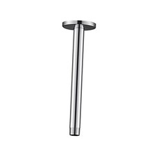 Shower Arm with Flange Ceiling Mount Replacement Rain Shower Head Chrome 10 in
