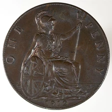 1912 Great Britain 1 Penny KM#810