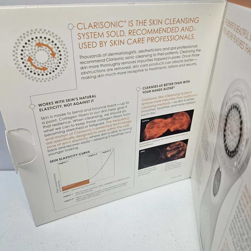 +Nuevo+ Sistema de cepillo de limpieza facial sónico Clarisonic Mia 2 en blanco Foto 3 de 4