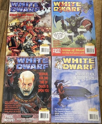 White Dwarf Magazine Issues 228-231 Games Workshop