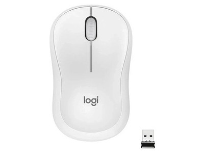 LOGITECH M220 SILENT WIRELESS MOUSE, 2.4 GHZ WITH USB RECEIVER, 1000 DPI - WHITE