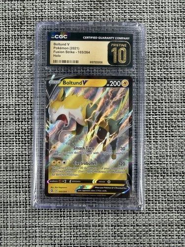 Boltund V 103/264 Swsh08: Fusion Strike Holo CGC PRISTINE 10