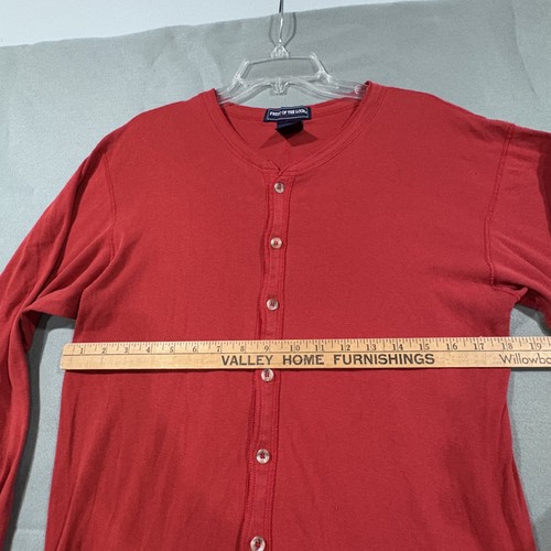 Fruit of the Loom Union Suit Mens XL Red One Piece Pajamas Loungewear Back Flap - Picture 5 of 15